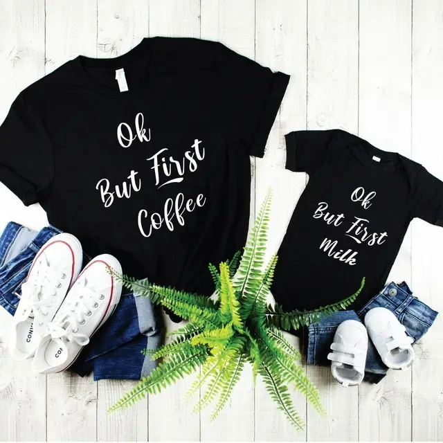 Coffee Milk Printed Short Shirt Team Uniform European And American Fabrics Black - Shop at LoveMi