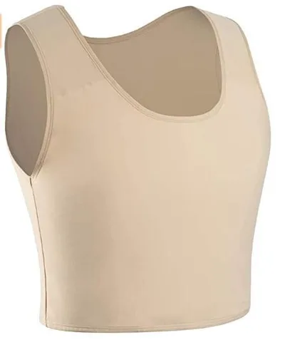 Fashion Summer Yoga Solid Color Slim Fit Round Neck Camisole Casual Vest Apricot - Shop at LoveMi