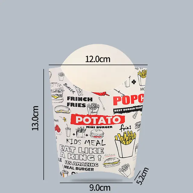 Disposable Burger And French Fries Takeaway Box French Fries Box Xl 300Pcs - Shop at LoveMi