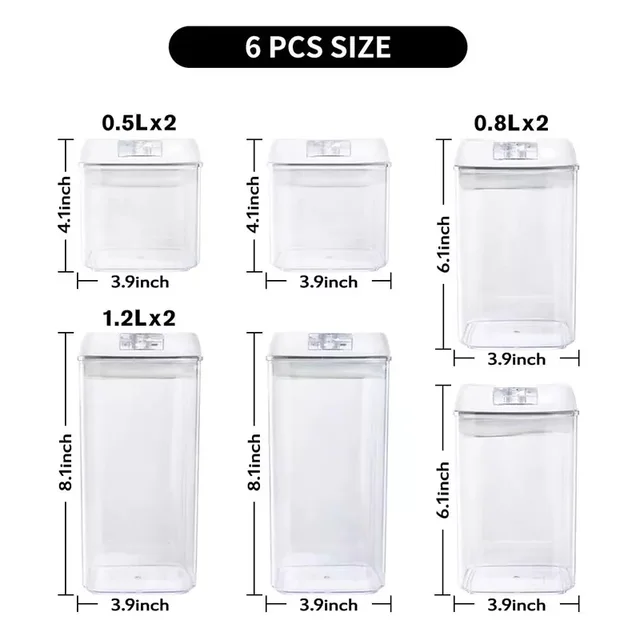 Set Easy Lock Food Storage Containers For Flour And Sugar Storage White - Shop at LoveMi