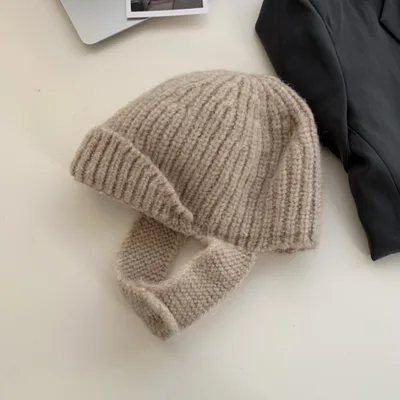 Women's Korean Ins Flight Beanie Khaki - Shop at LoveMi