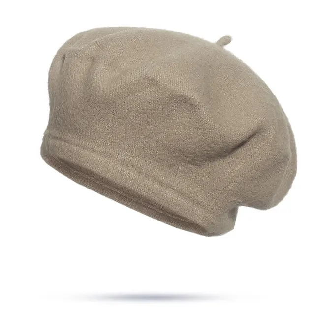 Wool Beret Vintage Woolen Painter Hat Khaki - Shop at LoveMi