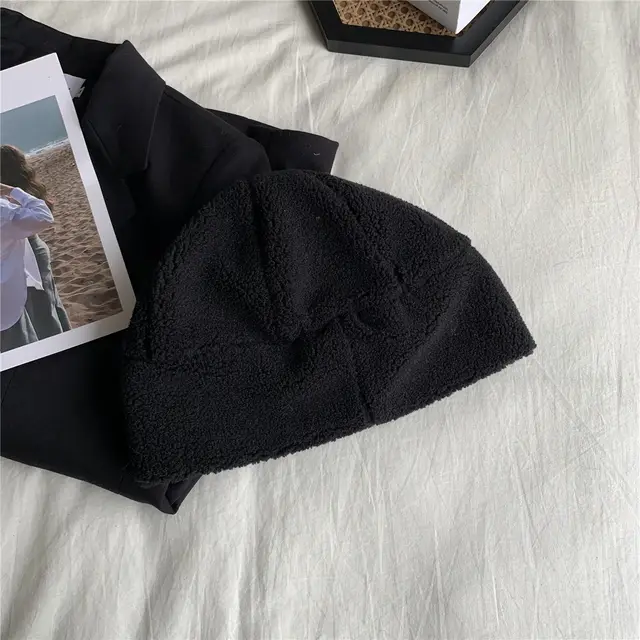 Women's Trendy New Winter Solid Color Fisherman Hat Black - Shop at LoveMi