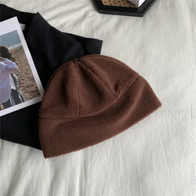 Women's Trendy New Winter Solid Color Fisherman Hat Brown - Shop at LoveMi
