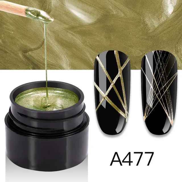 Nail Art Metal Brushed Nail Glue Painting Rfa477 - Shop at LoveMi