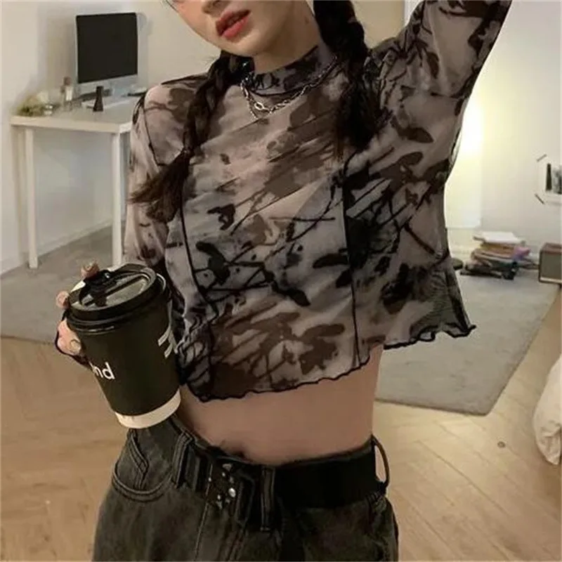 Bottom Layer Outer Wear Slim Short Top Women's Ink Color One Size - Shop at LoveMi