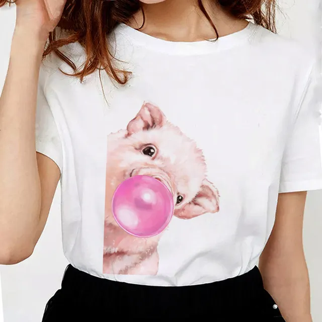 Women's Fashion Loose Round Neck Short Sleeve T Shirt 2 - Shop at LoveMi