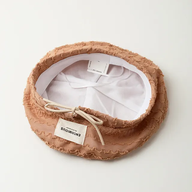 Women's Literary Beret Thin Mesh Patch Khaki - Shop at LoveMi
