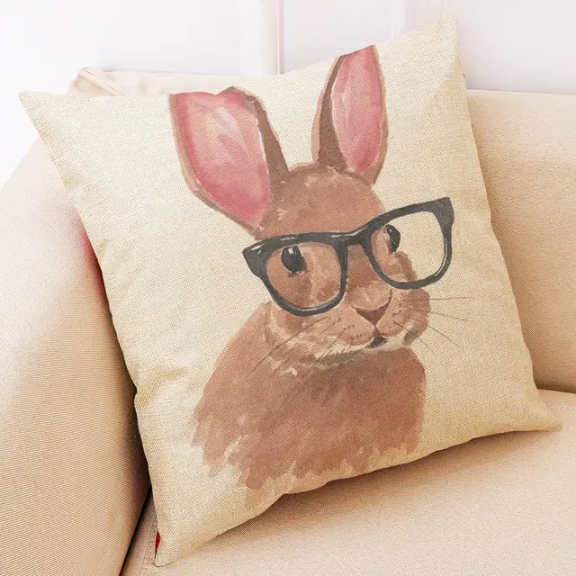 Printing Cotton And Linen Cushion Case Couch Pillow Back Seat Cushion - Shop at LoveMi