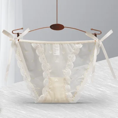 Ladies Fashion Lace Heart Thong Briefs Color - Shop at LoveMi