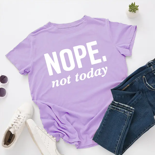 Women's Letter Loose Round Neck Short Sleeve T Shirt Purple - Shop at LoveMi