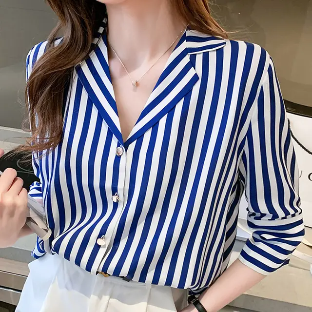 Women's Summer Striped Shirt Short Sleeve Top Stripes - Shop at LoveMi
