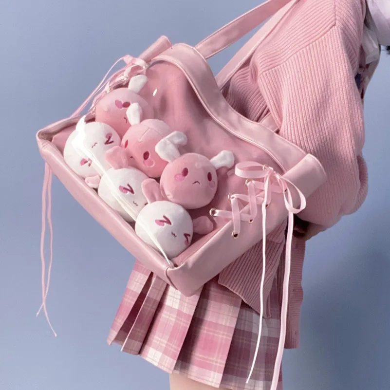 Women's Fashion Large Capacity Shoulder Bag Pink - Shop at LoveMi