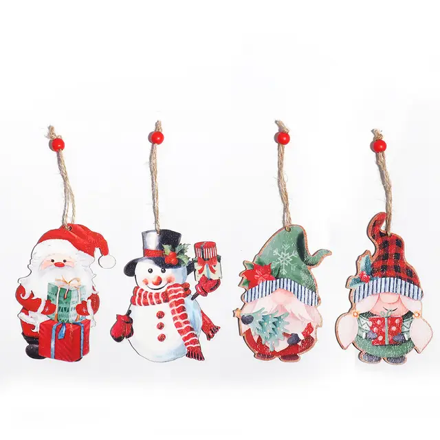 Christmas Retro Faceless Doll Pendant Couple Ornaments 4Pcs Set - Shop at LoveMi