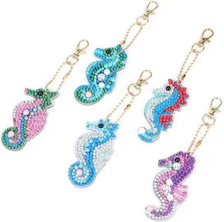 5d Diamond Painting Keychain Double-sided Diamond Cat - Fsk020