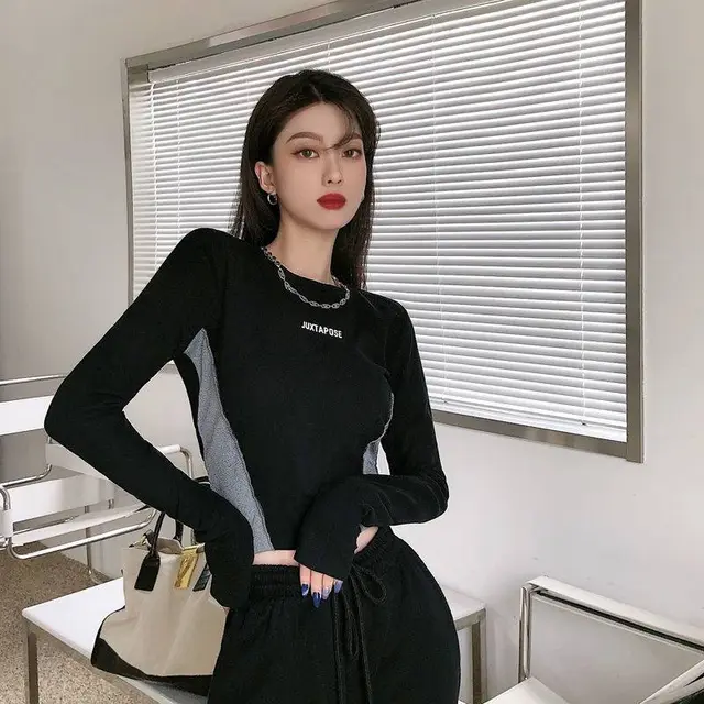 Design All Match Top Bottoming Shirt Black - Shop at LoveMi