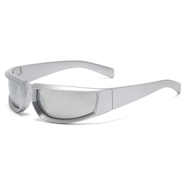 Fashion New Personality Cycling Sports Trend Sunglasses Silver White Mercury C10 - Shop at LoveMi
