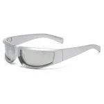 Fashion New Personality Cycling Sports Trend Sunglasses - Silver White Mercury C10