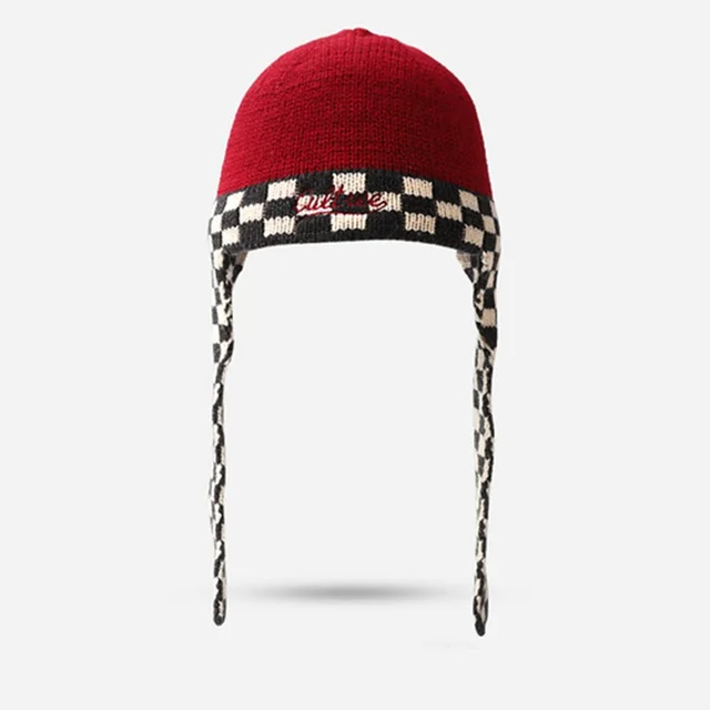 Ladies Fashion Wool Retro Knitted Hat Red - Shop at LoveMi
