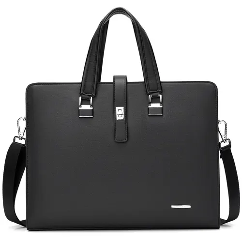 New Men's Business Briefcase One Shoulder Messenger Black - Shop at LoveMi
