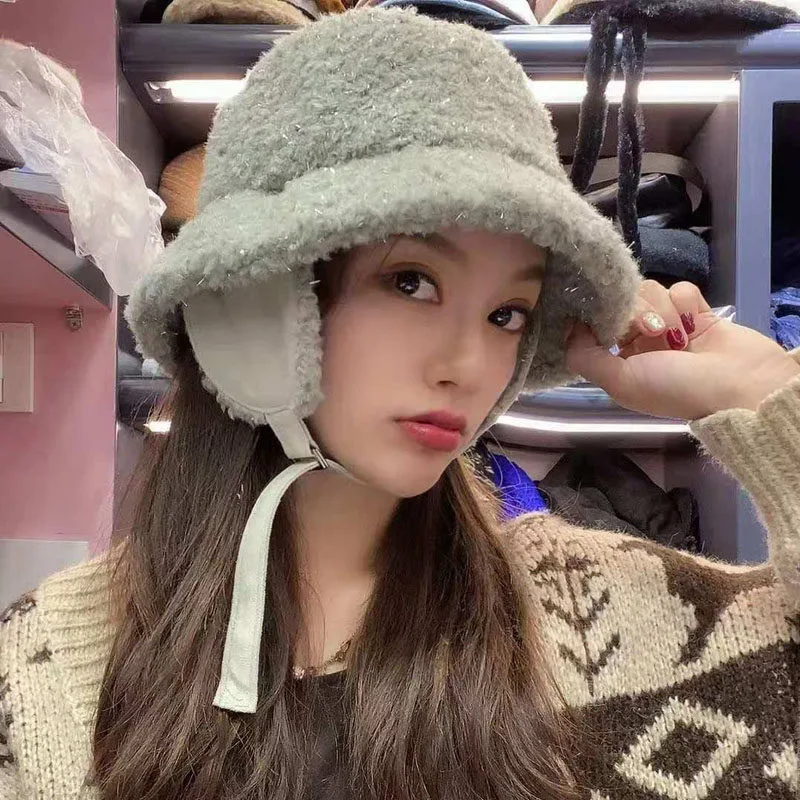 Women's Fashion Warm Ear Protection Bucket Hat - Green