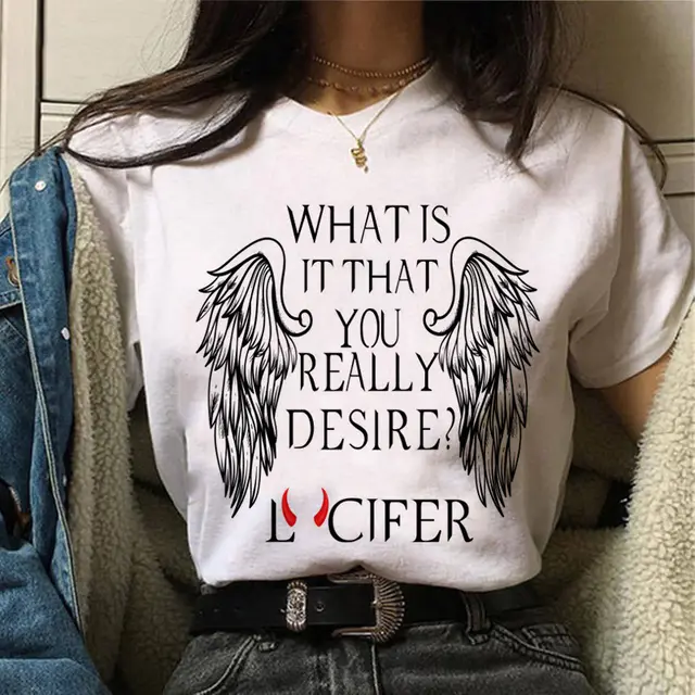 Devil Lucifer Tshirt Printed Casual Modal Short sleeved T shirt C1 - Shop at LoveMi