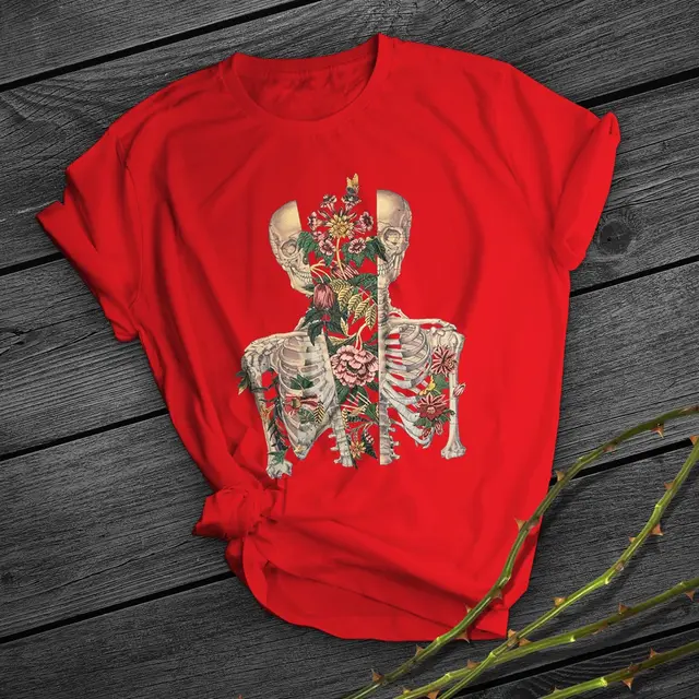 Alive Print Short Sleeves On Inner T shirt Red - Shop at LoveMi