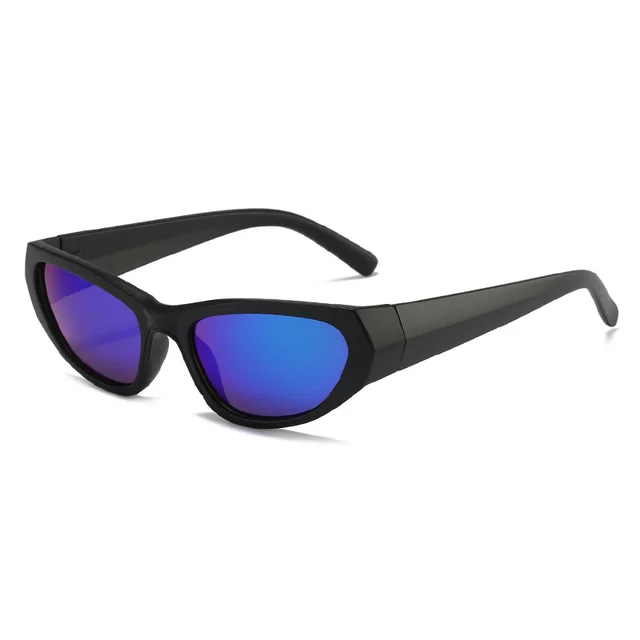 Outdoor Fashion Cycling Sports Glasses Black Frame Blue Mercury - Shop at LoveMi