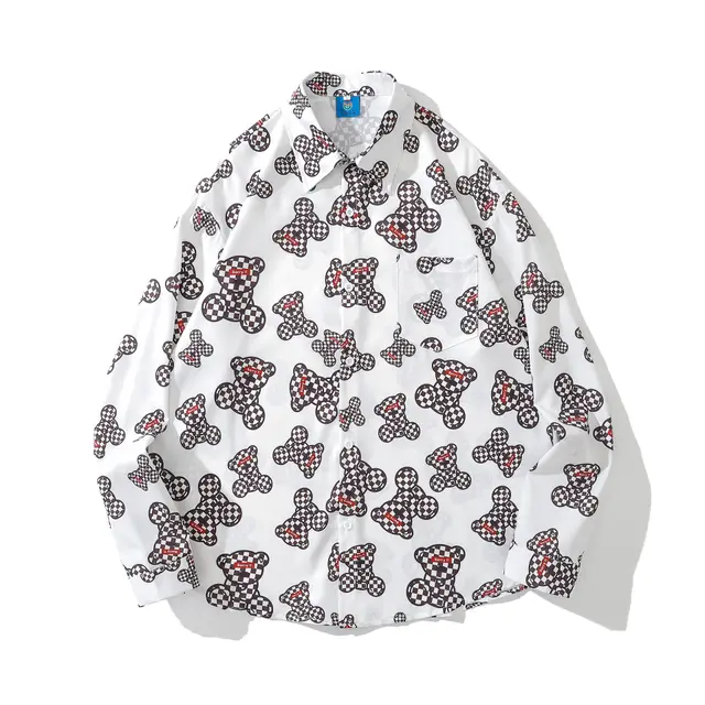 Loose Japanese Retro Couple Shirts For Men And Women White - Shop at LoveMi