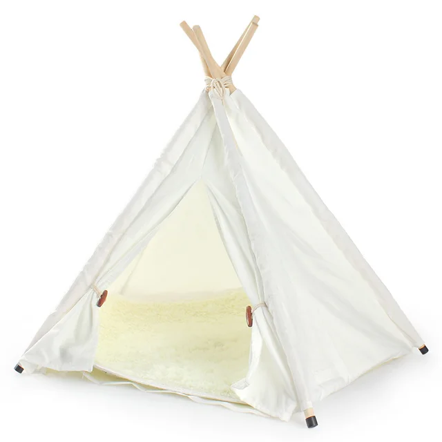 Detachable And Washable Pet Tent With Cotton Fabric White - Shop at LoveMi