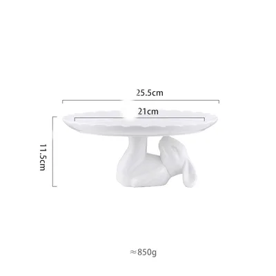 Nordic Ceramic Bunny Cake Pan Dessert Stand Lying Rabbit Large - Shop at LoveMi