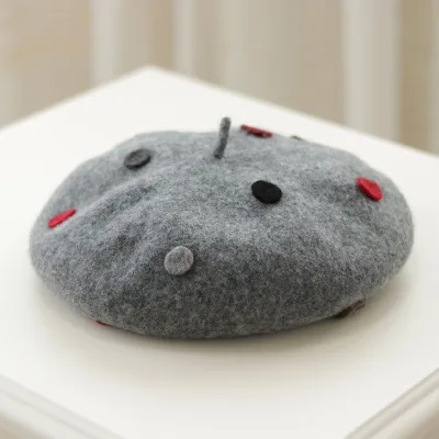 Women's Fashion Personality Wool Upgraded Version Beret Dark Grey - Shop at LoveMi
