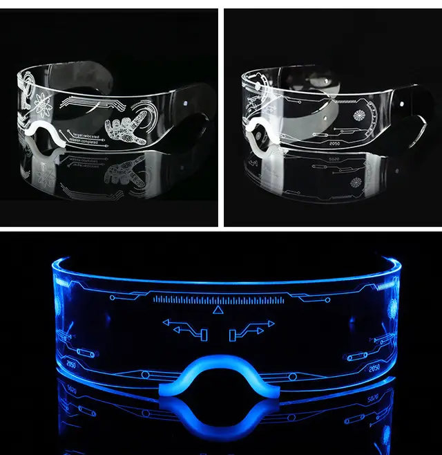 Technology Colorful 3D Luminous LED Glasses Fashion 1 Style - Shop at LoveMi