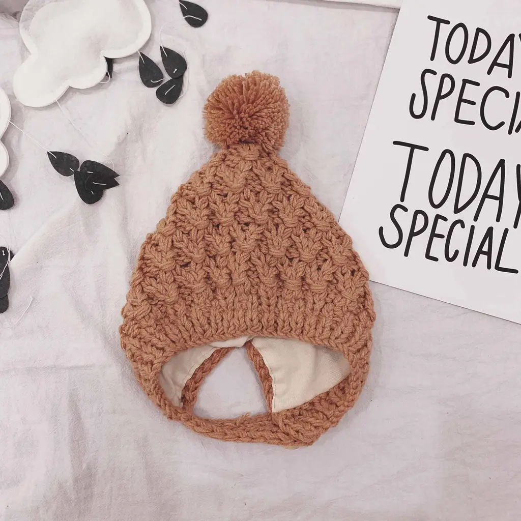 Baby Knitted Hat Baby Western Style All Match - Orange