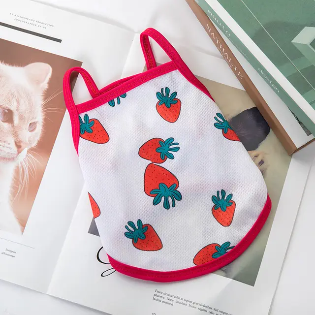Pet Clothes Small Dog New Vest Sling Dog Clothes Summer Thin Strawberry - Shop at LoveMi