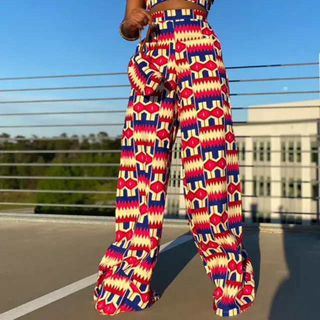 Printed Pocket Trousers Casual Track Pants Pink - Shop at LoveMi