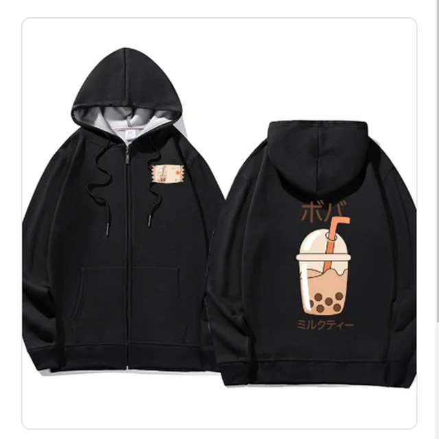 Winter Super Soft Fleece Zip Hooded Fleece Jacket Sweatshirt Black - Shop at LoveMi