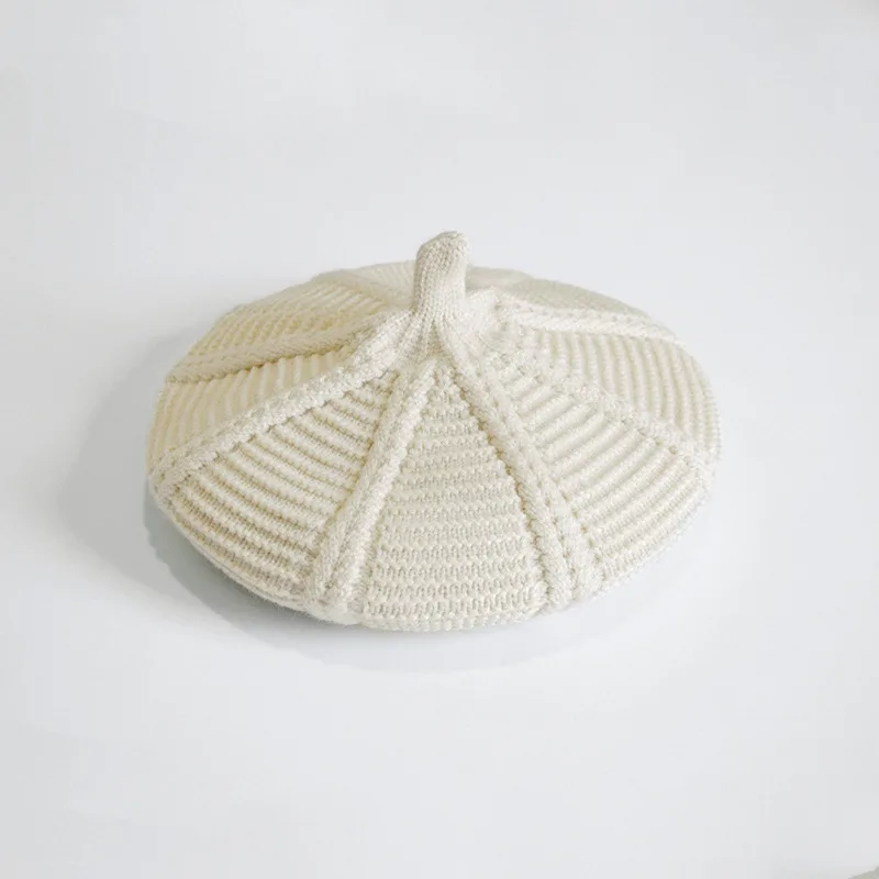 Beret Cross Border Woolen Hat Korean Style - Beige