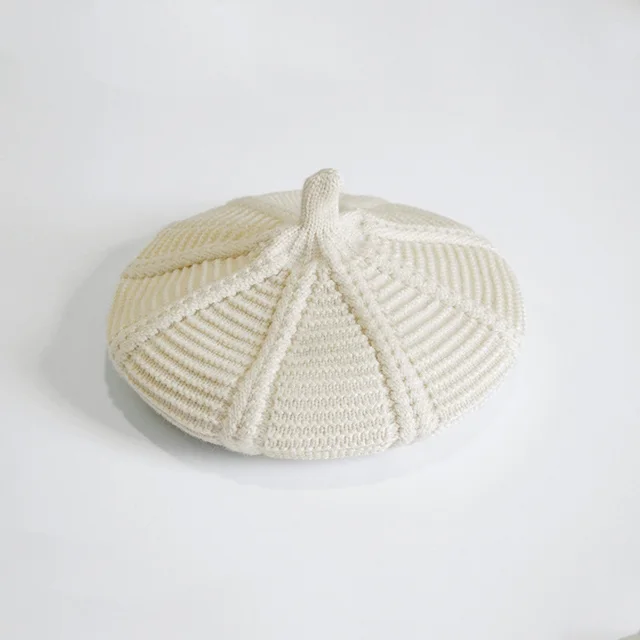 Beret Cross Border Woolen Hat Korean Style Beige - Shop at LoveMi