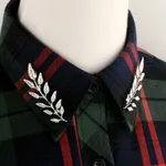 Vintage Feather Leaf Suit Collar Clip Unisex Accessories - Silver Pair