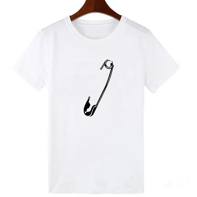 Valentine's Day T shirt Short Sleeve Couple Lock Print White - Shop at LoveMi