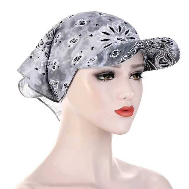 European And American Classic Multi color Cashew Tie dye Turban Hat Grey - Shop at LoveMi