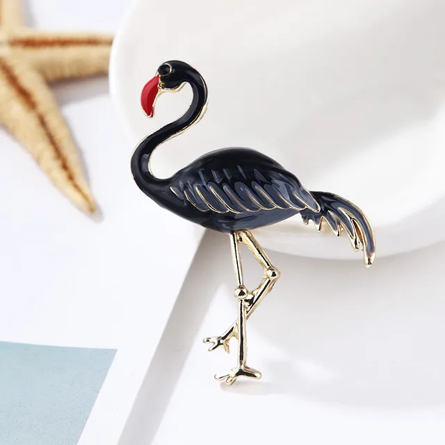 Natural Cartoon Cute Animal Brooch Excellent Black 6Pcs - Shop at LoveMi
