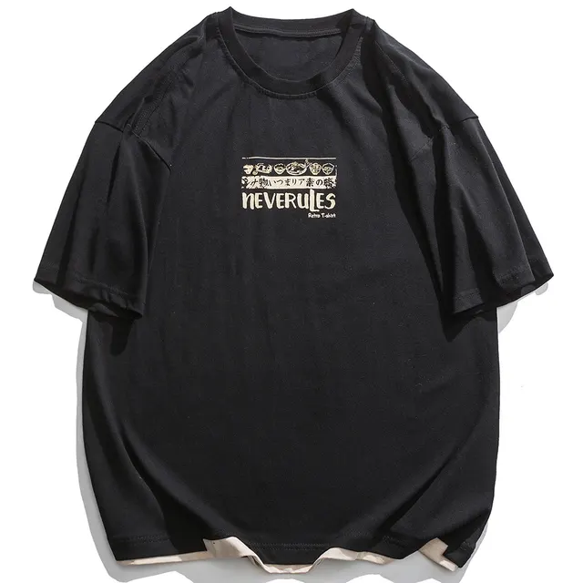Japanese Loose All match Short sleeved Super Comfortable T shirt Black - Shop at LoveMi