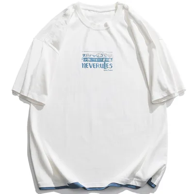 Japanese Loose All match Short sleeved Super Comfortable T shirt White - Shop at LoveMi