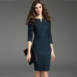 Dark Blue Cropped Sleeves