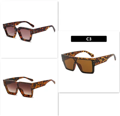 European And American Fashion One Piece Large Frame Square Sunglasses Set4 - Shop at LoveMi