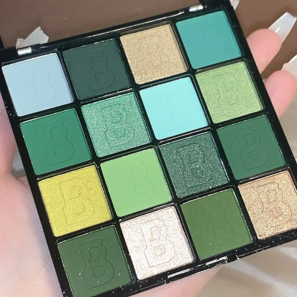 Purple Eyeshadow Palette Pearl Glitter Sequins Green - Shop at LoveMi