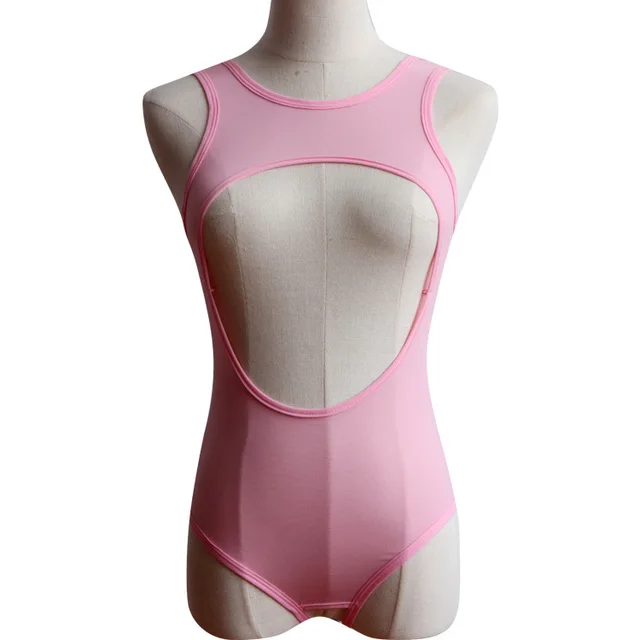 Thin See through Dead Pool Water Tight High stretch Swimsuit Pink - Shop at LoveMi