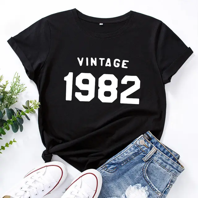 Women's Loose Round Neck Short Sleeve T shirt Black - Shop at LoveMi
